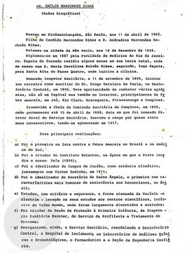Dr. Emílio Marcondes Ribas: dados biográficos