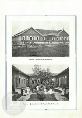 Santos - Hospital de Isolamento e Jardim interior do Hospital de Isolamento