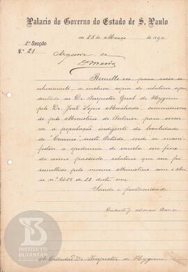 Encaminhamento de 25 de março de 1890