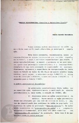 Modelo Assistencial: Conceito e Operacionalização
