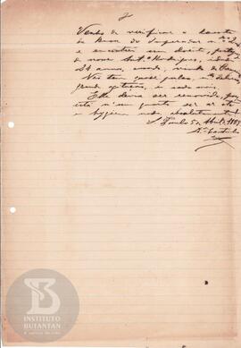 Comunicação de 5 de abril de 1889